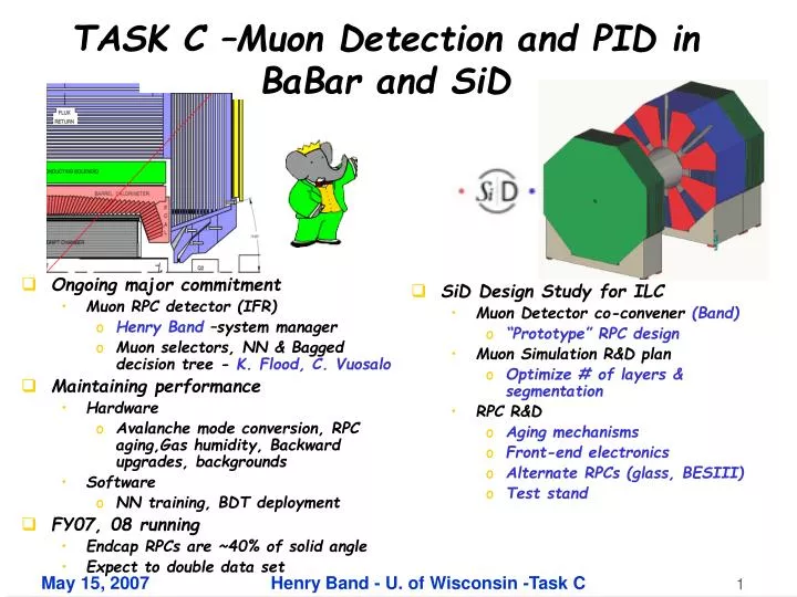 task c muon detection and pid in babar and sid