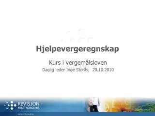 hjelpevergeregnskap