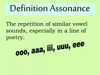 Definition Assonance