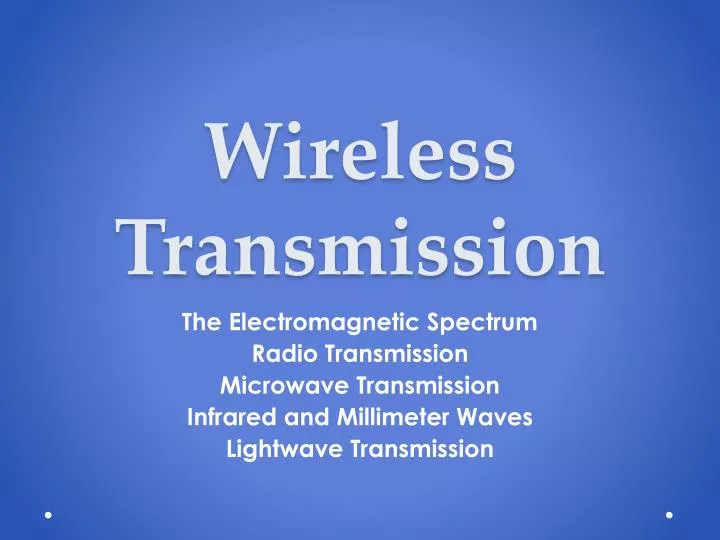 wireless transmission