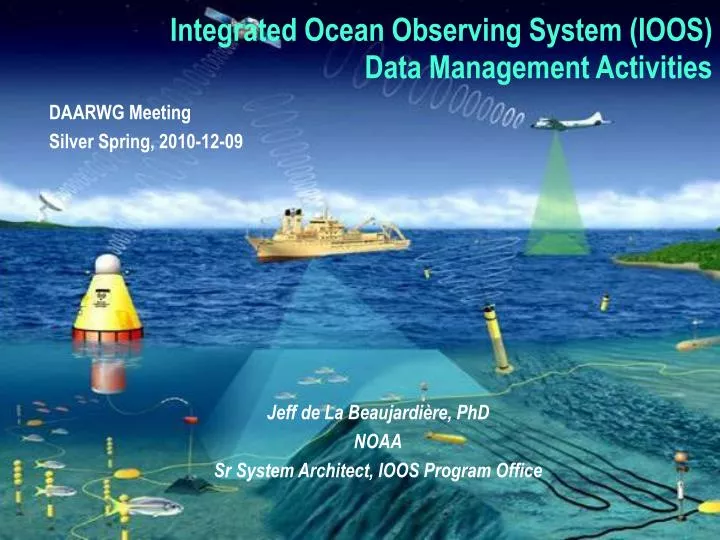 integrated ocean observing system ioos data management activities