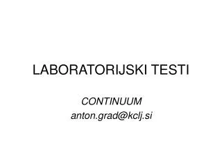laboratorijski testi