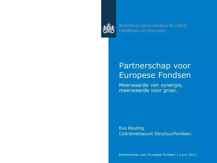 partnerschap voor europese fondsen