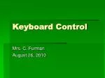 Keyboard Control - slide 1