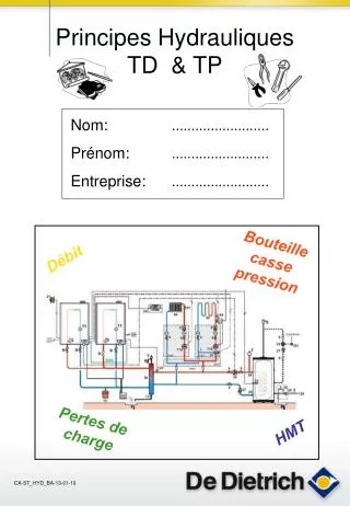 principes hydrauliques td tp