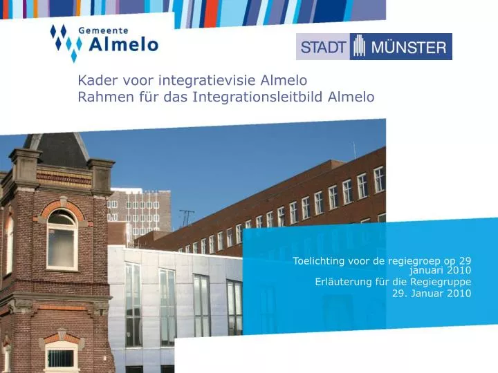 kader voor integratievisie almelo rahmen f r das integrationsleitbild almelo