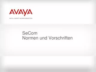 secom normen und vorschriften