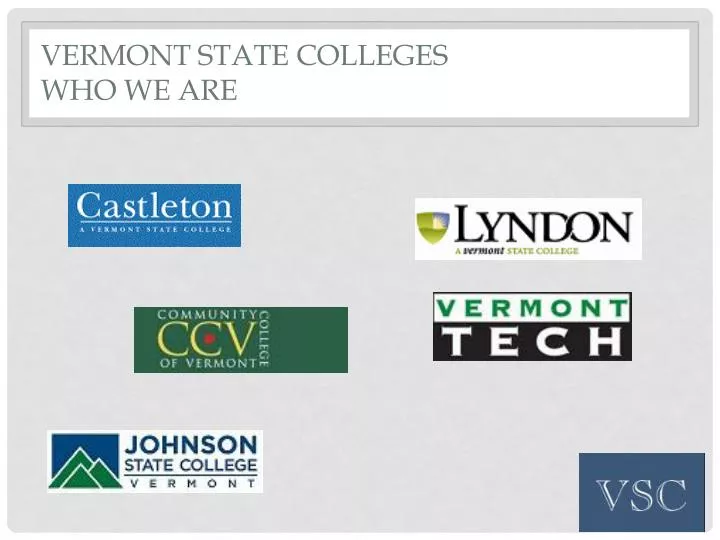 vermont state colleges who we are