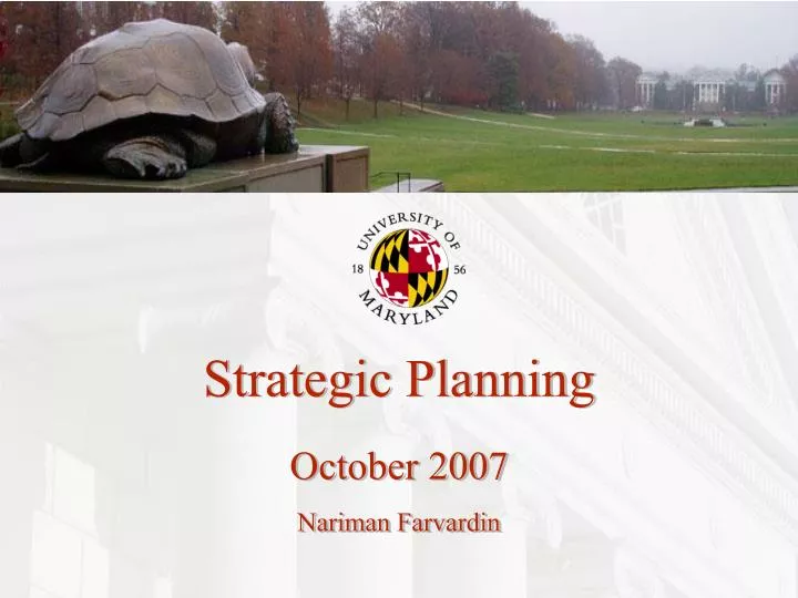 strategic planning october 2007 nariman farvardin