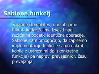 ablone funkcij