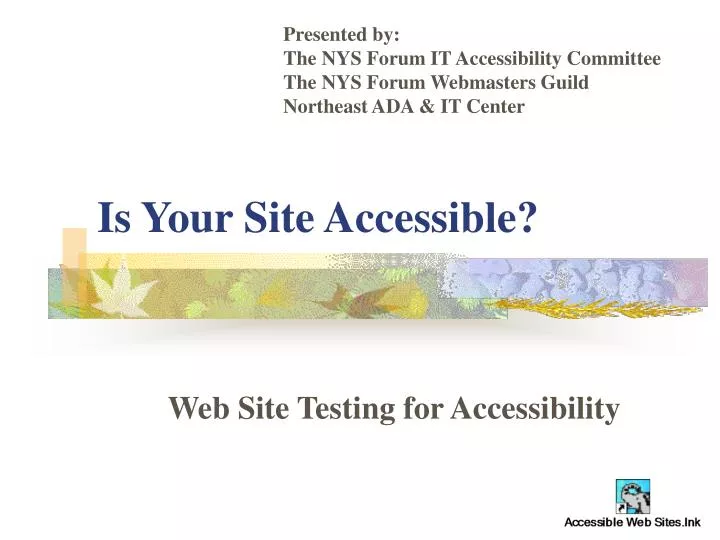 is your site accessible