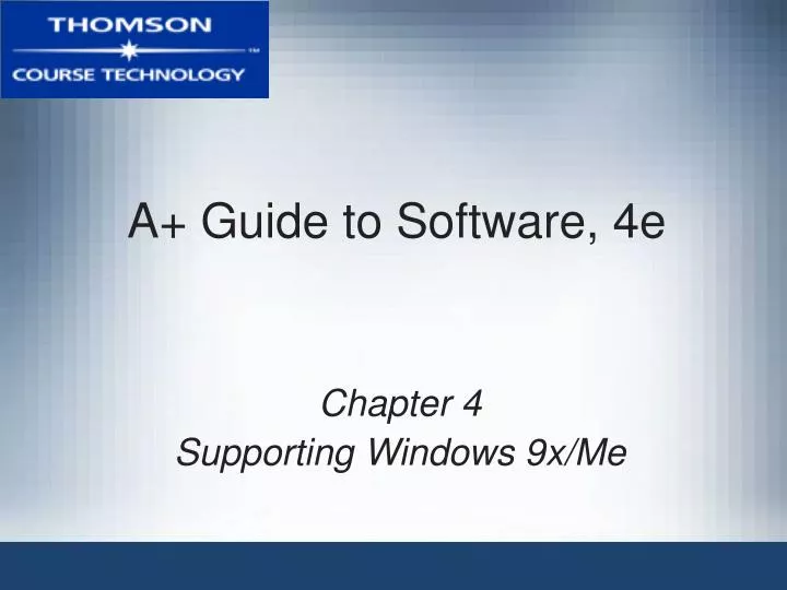 a guide to software 4e