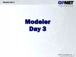 Modeler Day 3