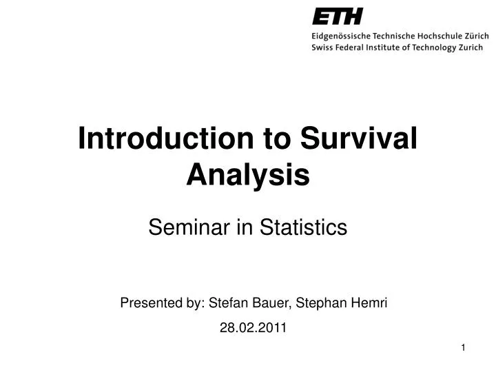 introduction to survival analysis