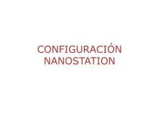 configuraci n nanostation