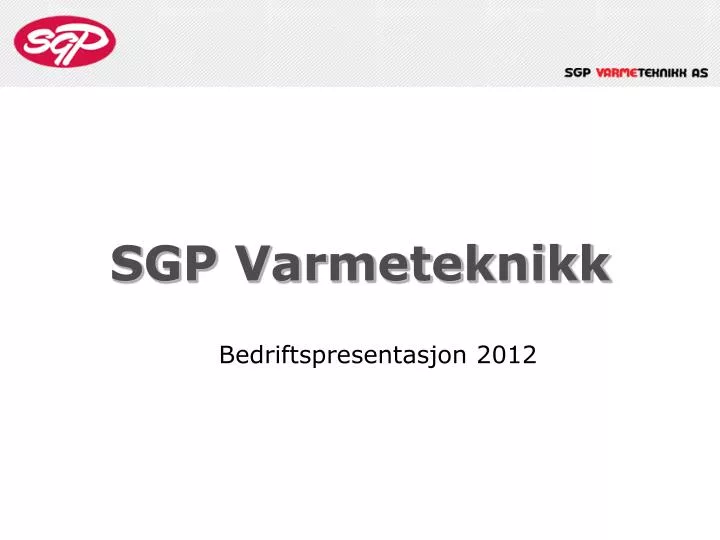 sgp varmeteknikk