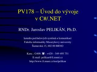 p v178 vod do v voje v c net