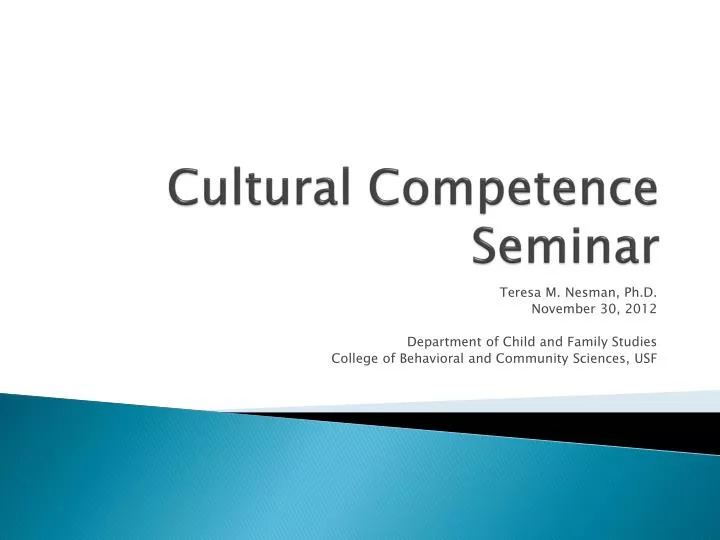 cultural competence seminar