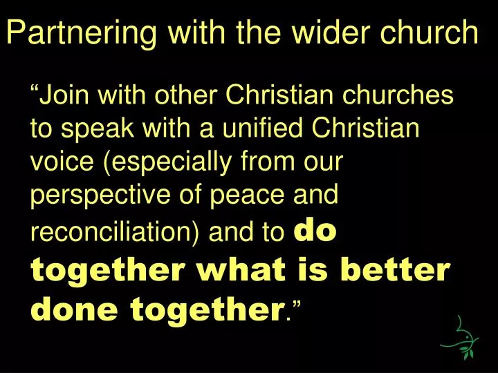 partnering with the wider church