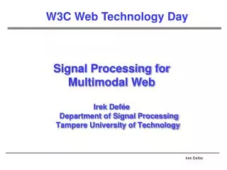 W3C Web Technology Day