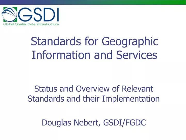 standards for geographic information and services