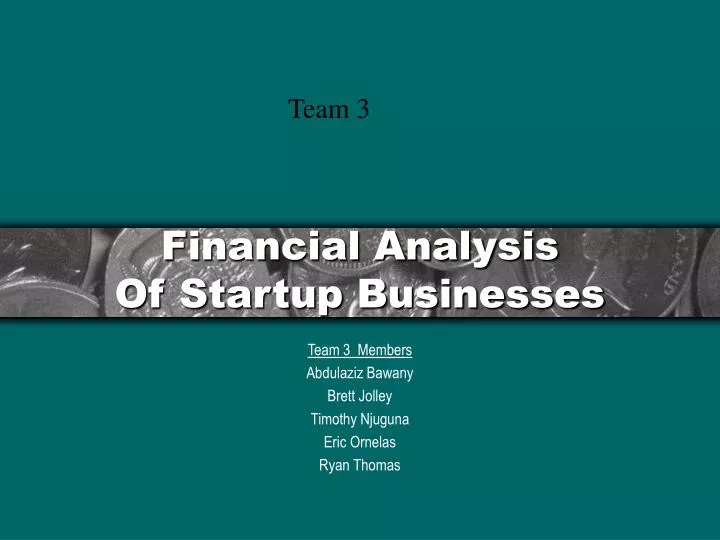 financial analysis of startup businesses