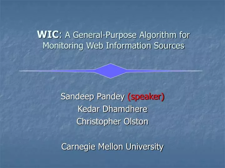 wic a general purpose algorithm for monitoring web information sources