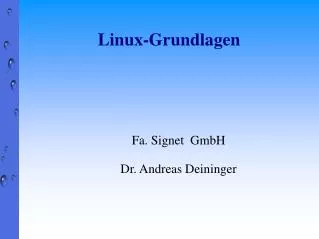fa signet gmbh dr andreas deininger