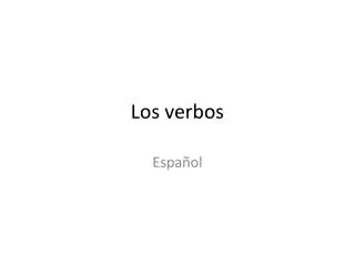 los verbos