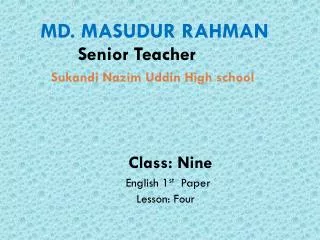 Sukandi Nazim Uddin High school