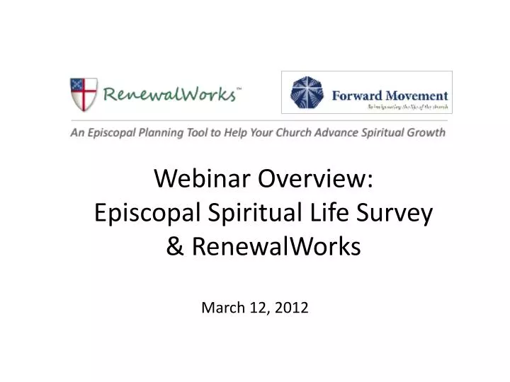 webinar overview episcopal spiritual life survey renewalworks