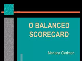 o balanced scorecard mariana clarkson