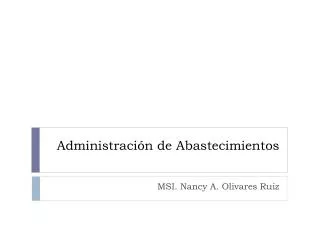 administraci n de abastecimientos