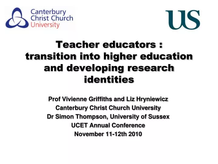 teacher educators transition into higher education and developing research identities