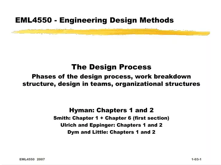 eml4550 engineering design methods