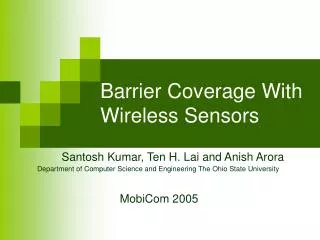 Barrier Coverage With Wireless Sensors