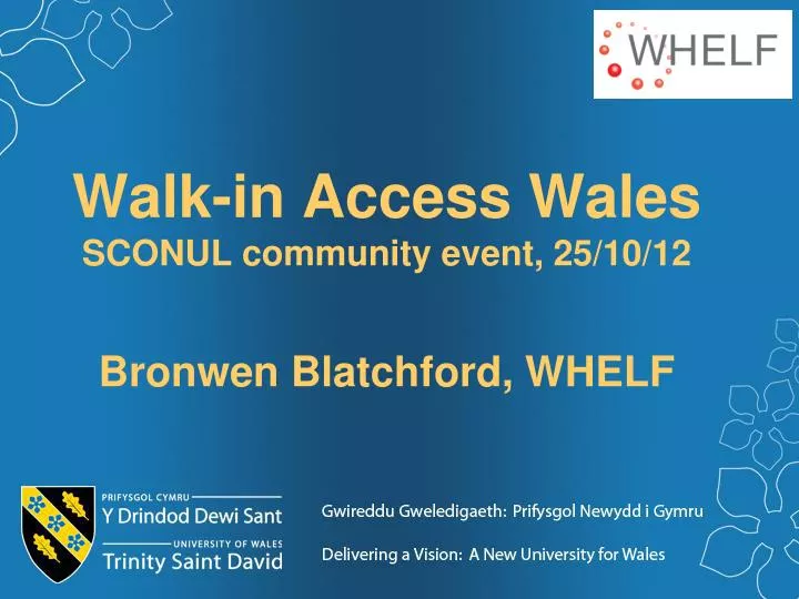 walk in access wales sconul community event 25 10 12 bronwen blatchford whelf