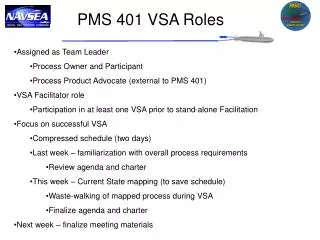 PMS 401 VSA Roles