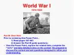 World War I 1914-1920 - slide 1