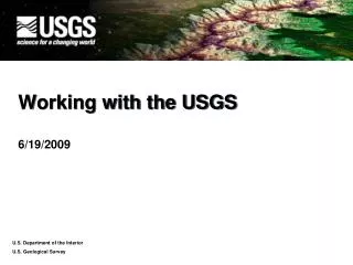 Working with the USGS