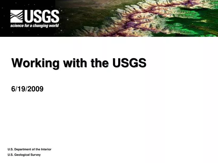 working with the usgs