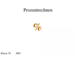 prozentrechnen