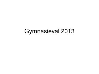 gymnasieval 2013