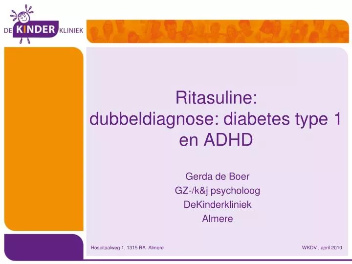 ritasuline dubbeldiagnose diabetes type 1 en adhd