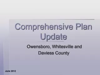 Comprehensive Plan Update