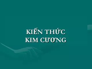 ki n th c kim c ng