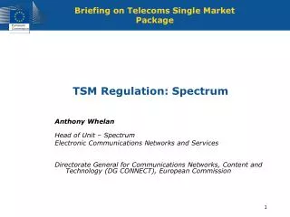 TSM Regulation: Spectrum