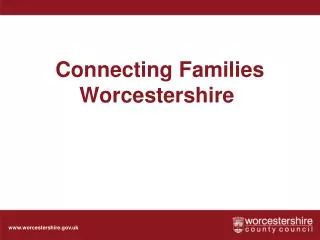 Connecting Families Worcestershire