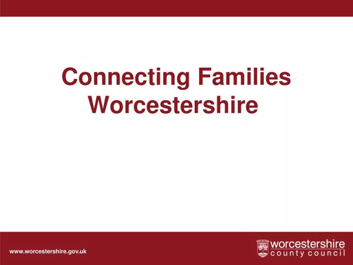 connecting families worcestershire