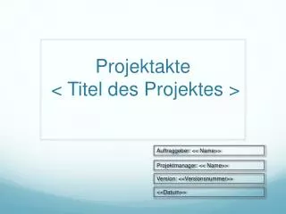 projektakte titel des projektes